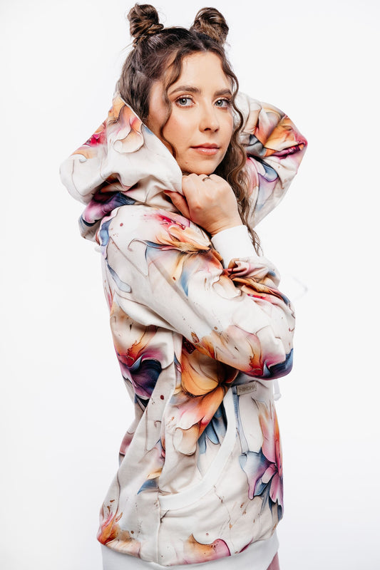 BLUZA COLORFUL OVERSIZE Pastelowe Kwiaty