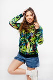BLUZA COLORFUL OVERSIZE Zielone Monstery