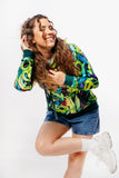 BLUZA COLORFUL OVERSIZE Zielone Monstery