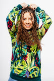 BLUZA COLORFUL OVERSIZE Zielone Monstery