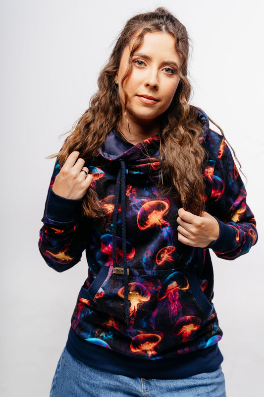 BLUZA COLORFUL SLIM Neonowe Meduzy